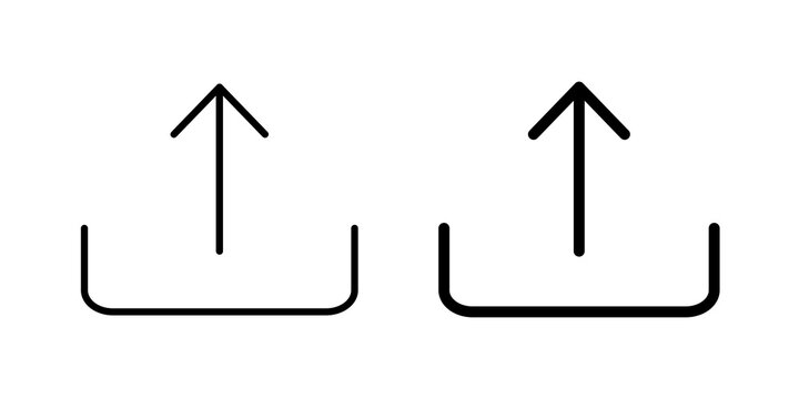 Export icon flat outline in black