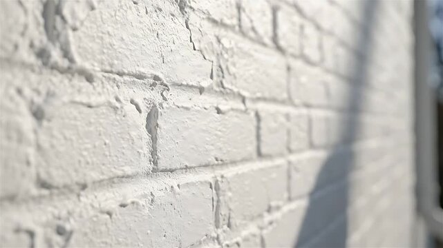 White Brick Wall with Moving Shadows, Showcasing Dynamic Light and Texture Transitions Over Time. and Animation