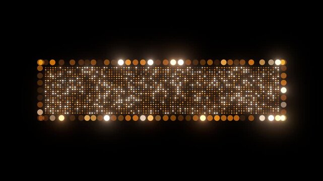 golden title glitter effect background frame elements loop
