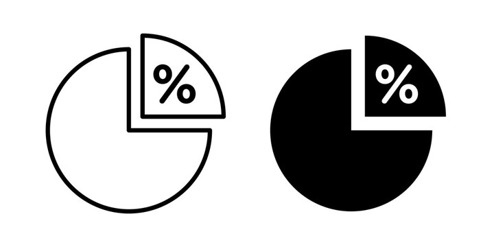 Ratio icon flat outline in black