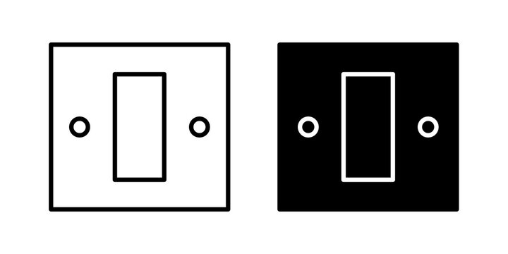 Switch icon flat outline in black