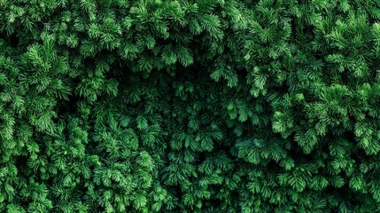 Obraz premium dense texture of overlapping pine branches forming a natural green backdrop