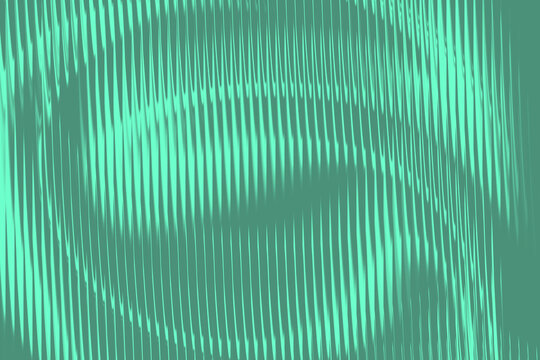 Abstract mint green background with vertical wavy lines and moire pattern