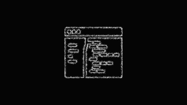 Sketch code editor icon animation - smooth progressive reveal