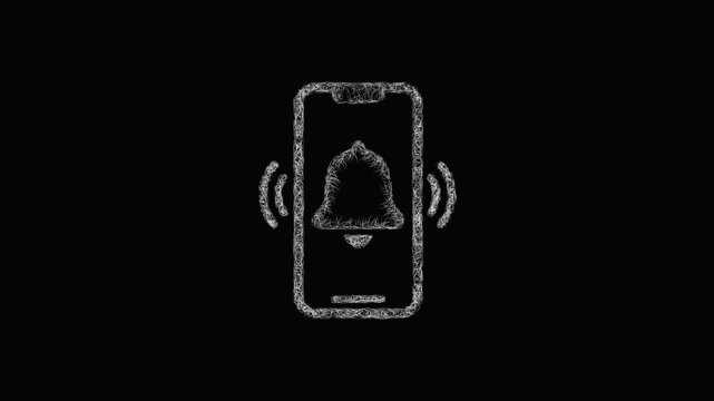 Sketch push notification icon animation - smooth progressive reveal