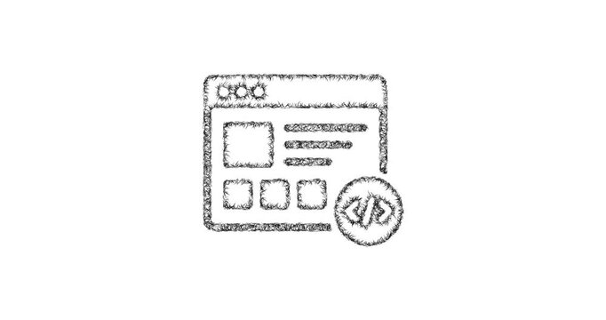 Sketch frontend development icon animation - smooth progressive reveal