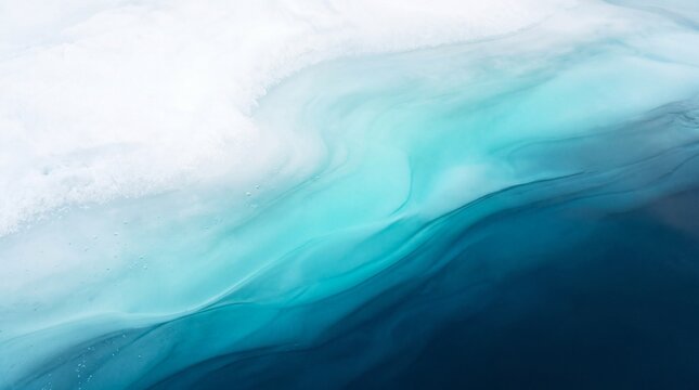 Melting Glacial Ice Edge in Arctic Ocean Water