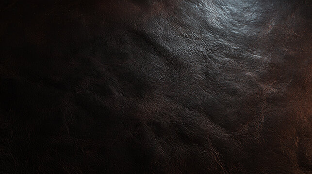 Dark Brown Leather Texture Background with Soft Sheen