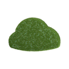 Fototapeta premium Green grass cloud icon isolated