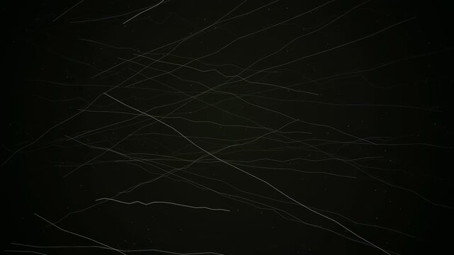 Abstract dark background with white scratch textures and cinematic film grain noise effect