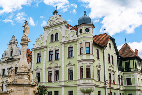 Historic Architecture and Marian Column Frohnleiten