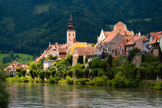 Frohnleiten Old Town View Across Mur River