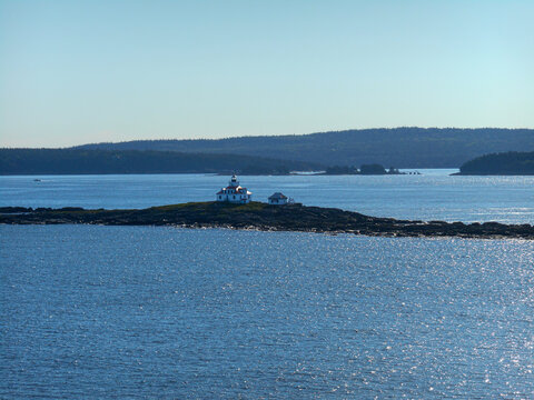 Egg Rock Lighthouse in Frenchman Bay near Acadia National Par