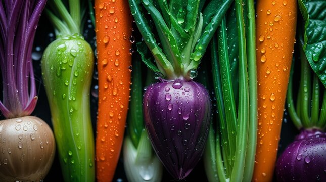 Textura de verduras frescas con luz natural