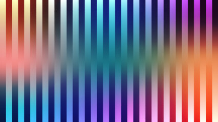 Dynamic abstract background with vertical glowing stripes in vibrant rainbow colors, blending blue, purple, red, and yellow for a striking and modern visual experience. © Sumon