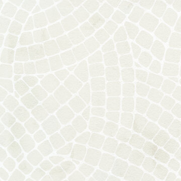 Light stone mosaic seamless pattern with tesserae lines on ivory background. Minimal watercolor texture for neutral wallpaper, fabric, packaging and surface design. Ancient backdrop.
