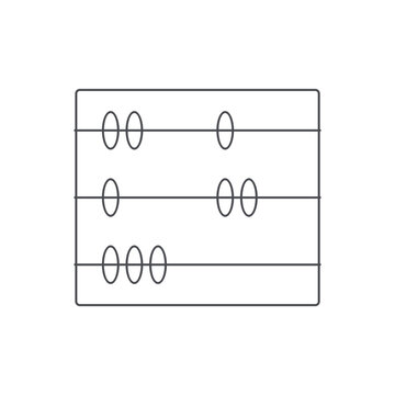 Abacus counting frame outline icon