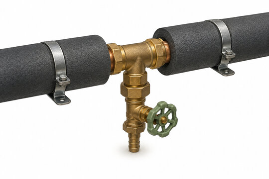 Solar thermal frost drain valve illustration