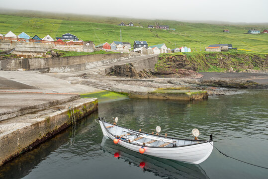 The port of village of Sumba on island of Suduroy in the Faroe islands