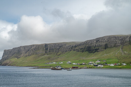 village of Nes on island of Suduroy in the Faroe Islands