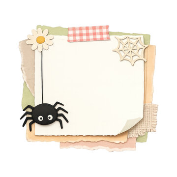 PNG Cute spider scrapbook design