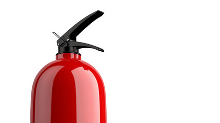 Obraz premium Isolated red fire extinguisher close-up for emergency safety and fire protection equipment