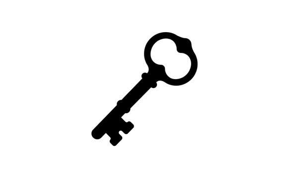 Key vector icon isolated on white background for security concept design