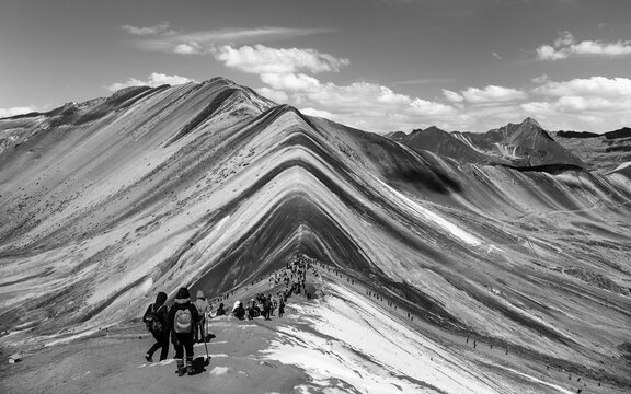 Rainbow mountain Cuzco region in Peru