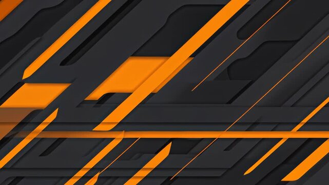 Futuristic Abstract Lines: A dynamic composition of intersecting geometric lines and shapes in vibrant orange and dark gray creates a modern, abstract background with a sense of depth and movement.