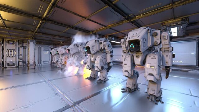 戦闘ロボット　3DCGレンダリング
