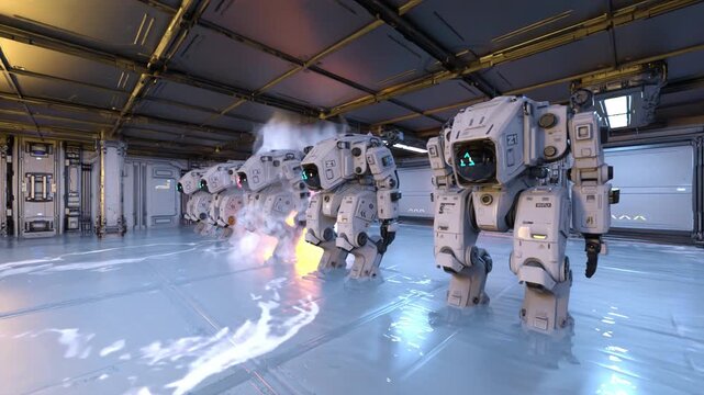 戦闘ロボット　3DCGレンダリング
