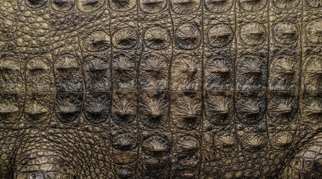 Authentic crocodile skin texture with varied scale sizes and patterns  