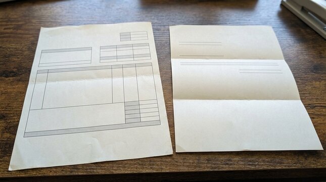 Vendor Invoice beside a Folded Backorder Note &ndash; Accounts Payable and Invoice Processing Concept