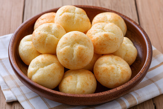 Brazilian cheese breads on the table
