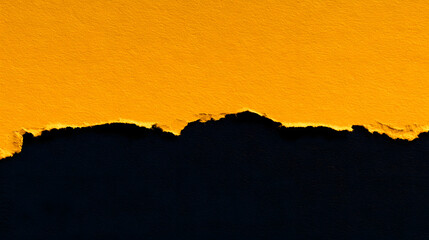 Obraz premium Yellow frayed paper in a top view, Black Friday theme, Black Friday composition, discount banner, Generative AI concept