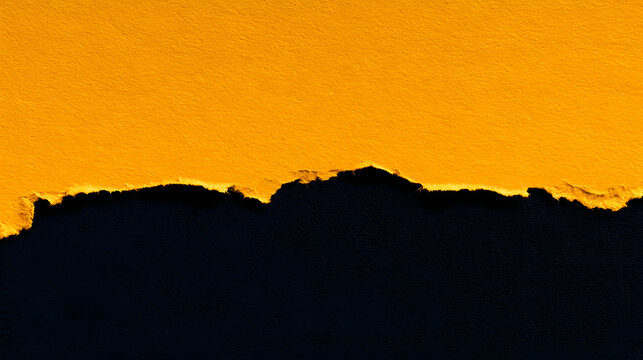 Yellow frayed paper in a top view, Black Friday theme, Black Friday composition, discount banner, Generative AI concept