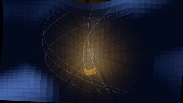Abstract dark blue background with glowing light lines and a subtle pixelated grid pattern for modern digital technology and futuristic design concepts 4k Motion Video