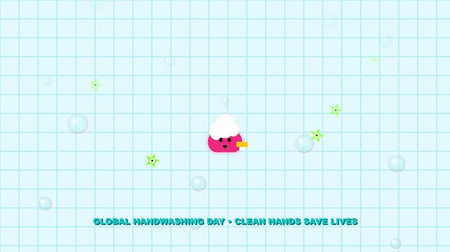 Handwashing Animation with Bubbles for Global Health Education