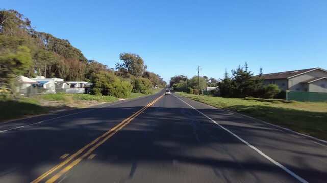 Big Sur Pacific Coast Highway Southbound 10 Pismo Beach to Vandenberg 03 Front View MultiCam Driving Plate California USA