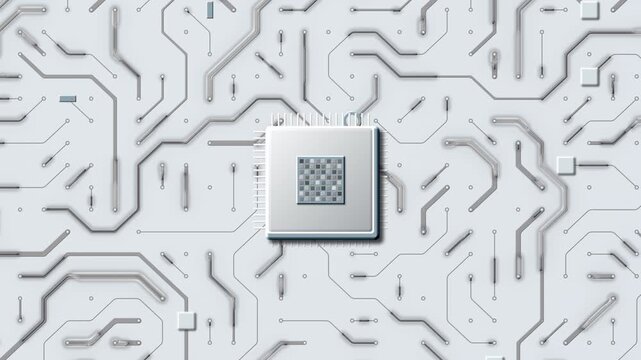 Monochrome Microchip with Chasing Circuit Current Seamless Loop