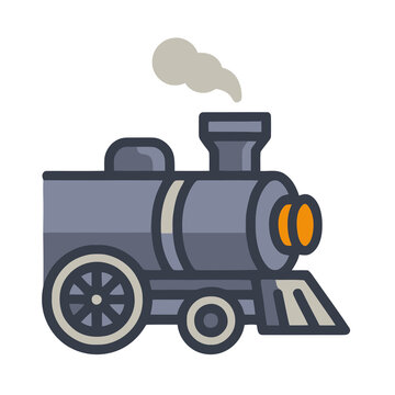Cartoon steam train icon
