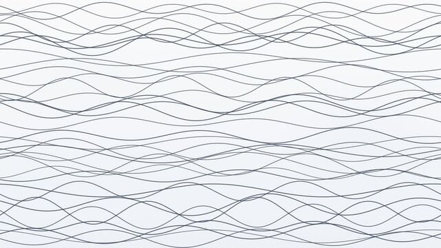 White topographic contour lines seamless loop background minimal map 4K Ultra HD