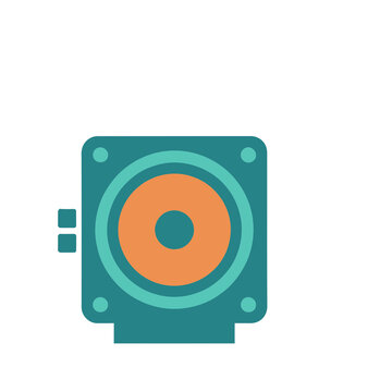 Flat icon of a speaker