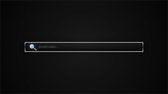 Searching Bar On Dark Screen in Minimal Interface