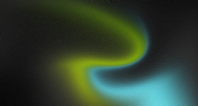 Abstract background with swirling green and blue light gradients on a dark textured surface