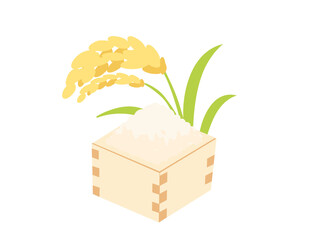 Obraz premium かわいいお米のイラスト