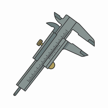 Precision Vernier Caliper Tool for Accurate Industrial Measurement and Engineering Design Illustration