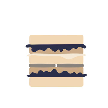 Layered sandwich illustration