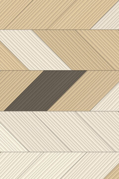 Geometric pattern of diagonal ribbed stripes in neutral colors