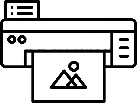 Large Format Printer Icon : Plotter Printing Image  Output for Design and Graphics